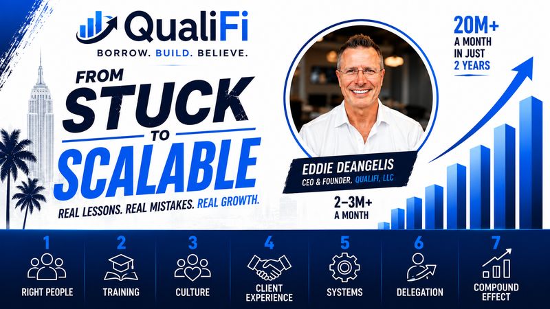 Title slide: From Stuck to Scalable, real lessons, real mistakes, real growth